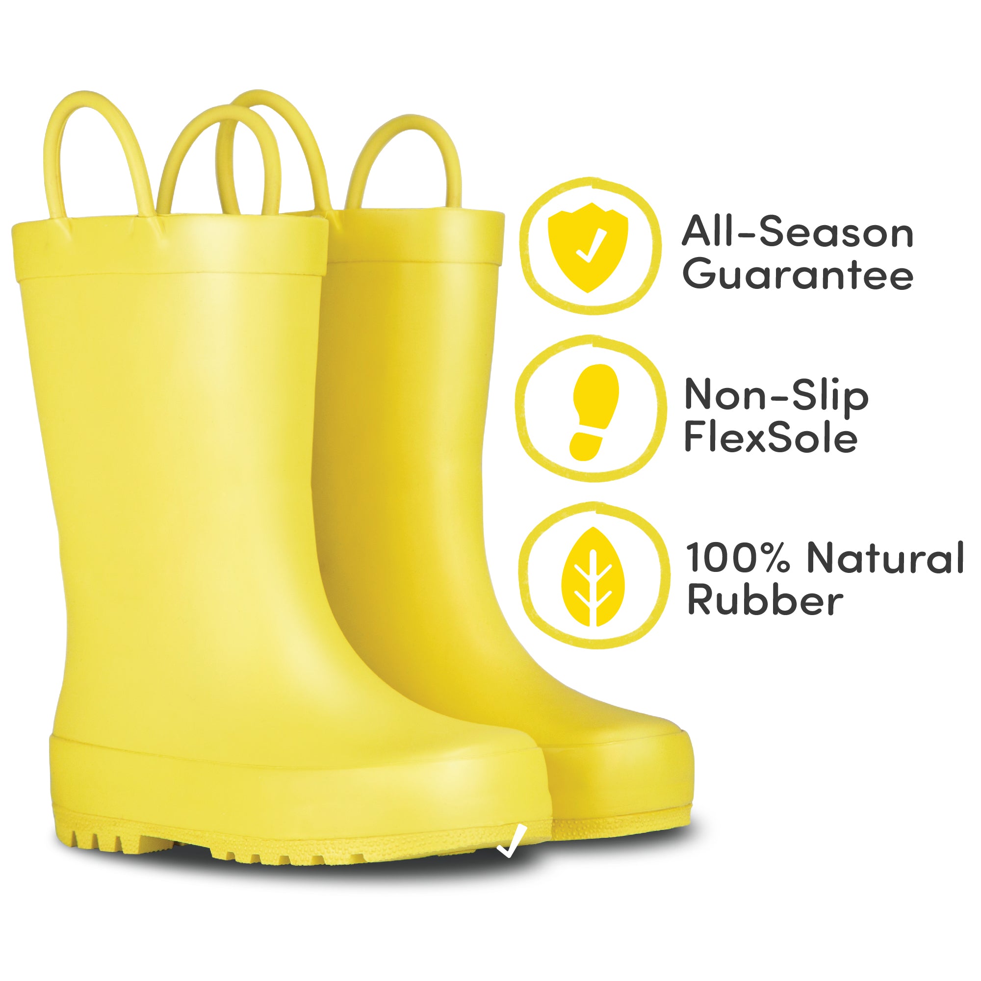 Sunshine Yellow Matte Rain Boots