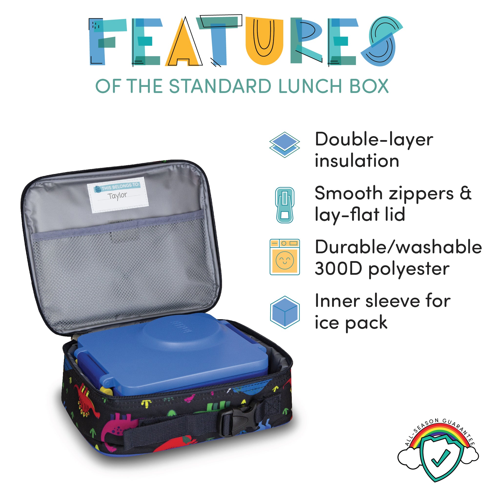 Little Learner 15" Backpack & Lunchbox Set- Fossil Friends
