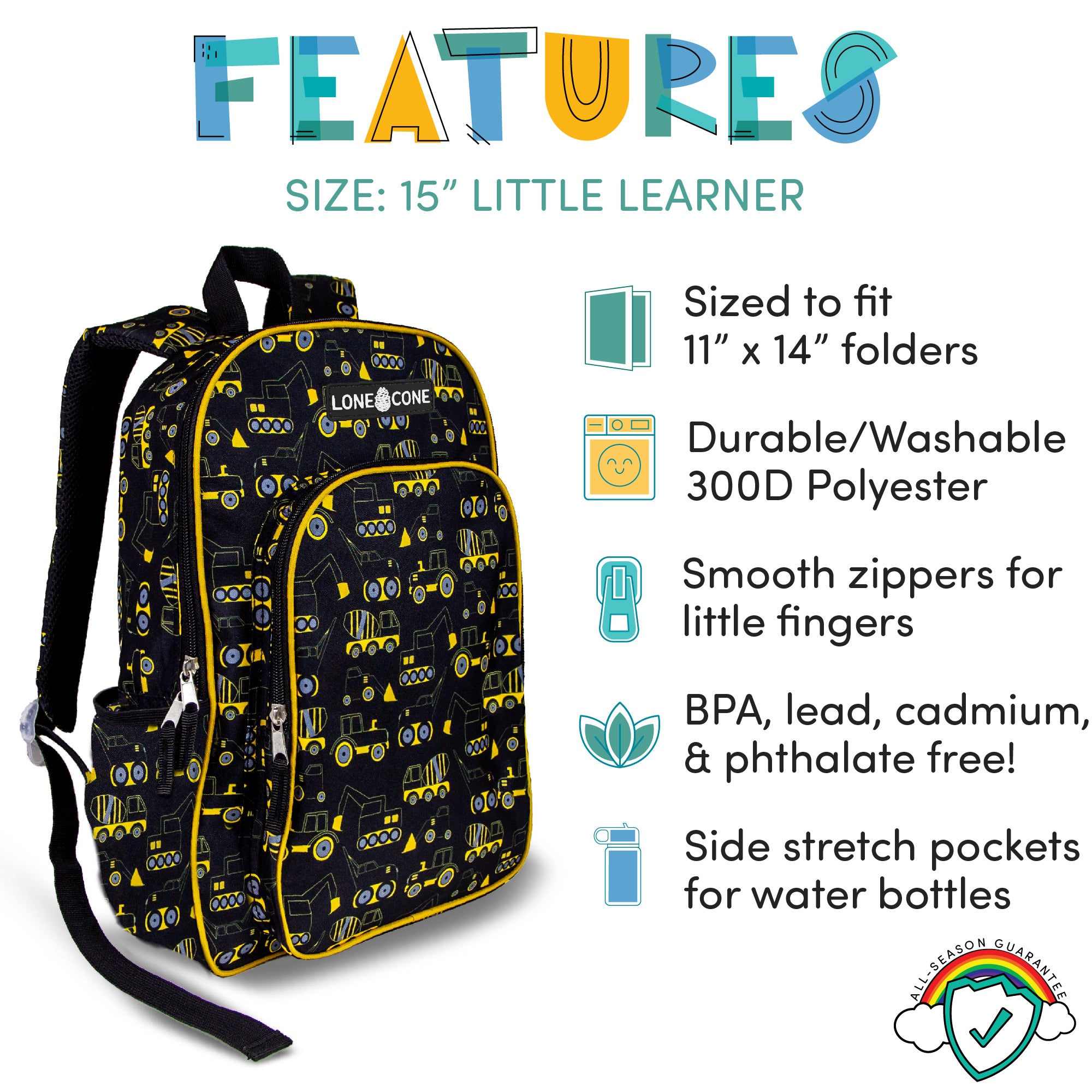 Construction Zone 15" Backpack