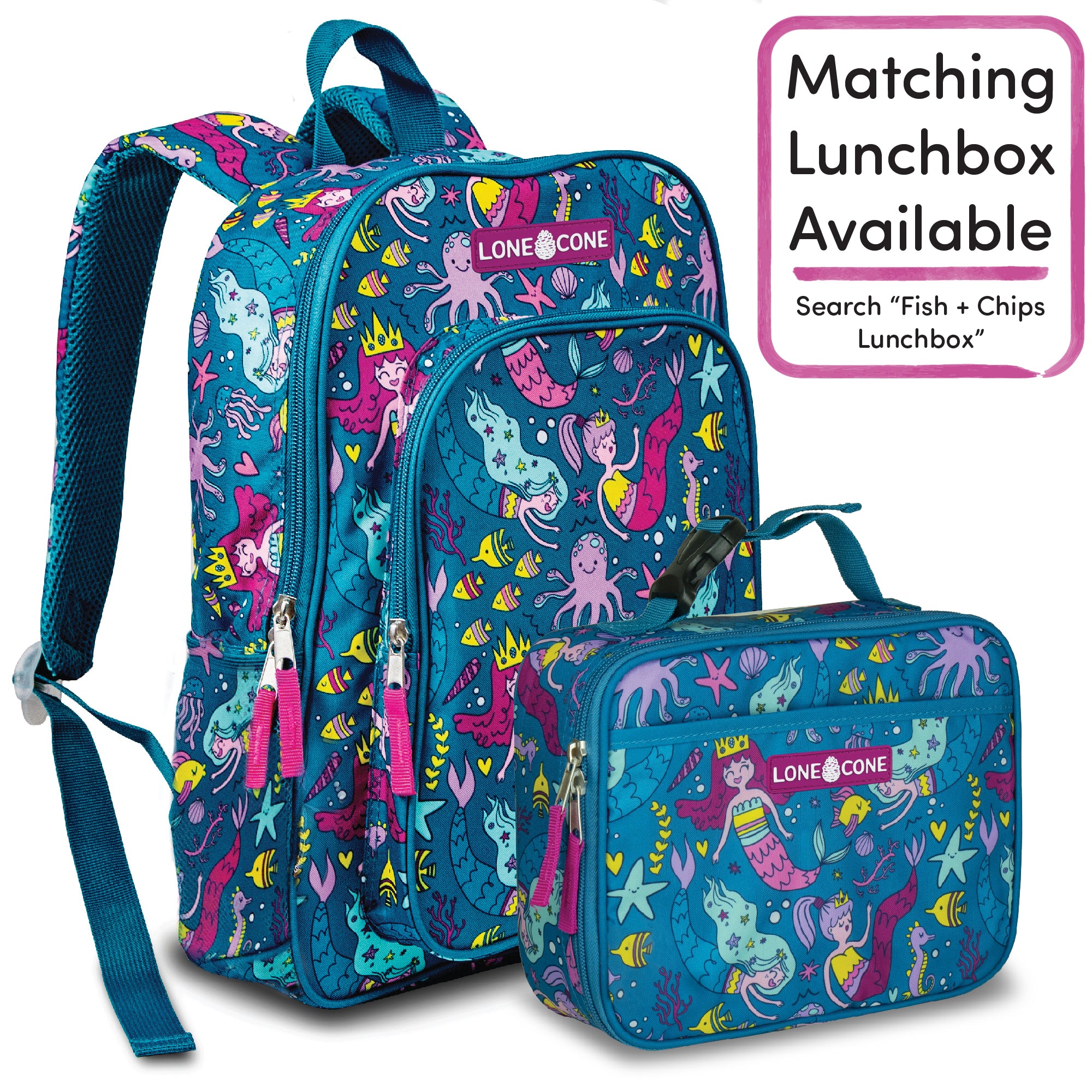 Fish + Chips (Mermaids) Standard Lunchbox