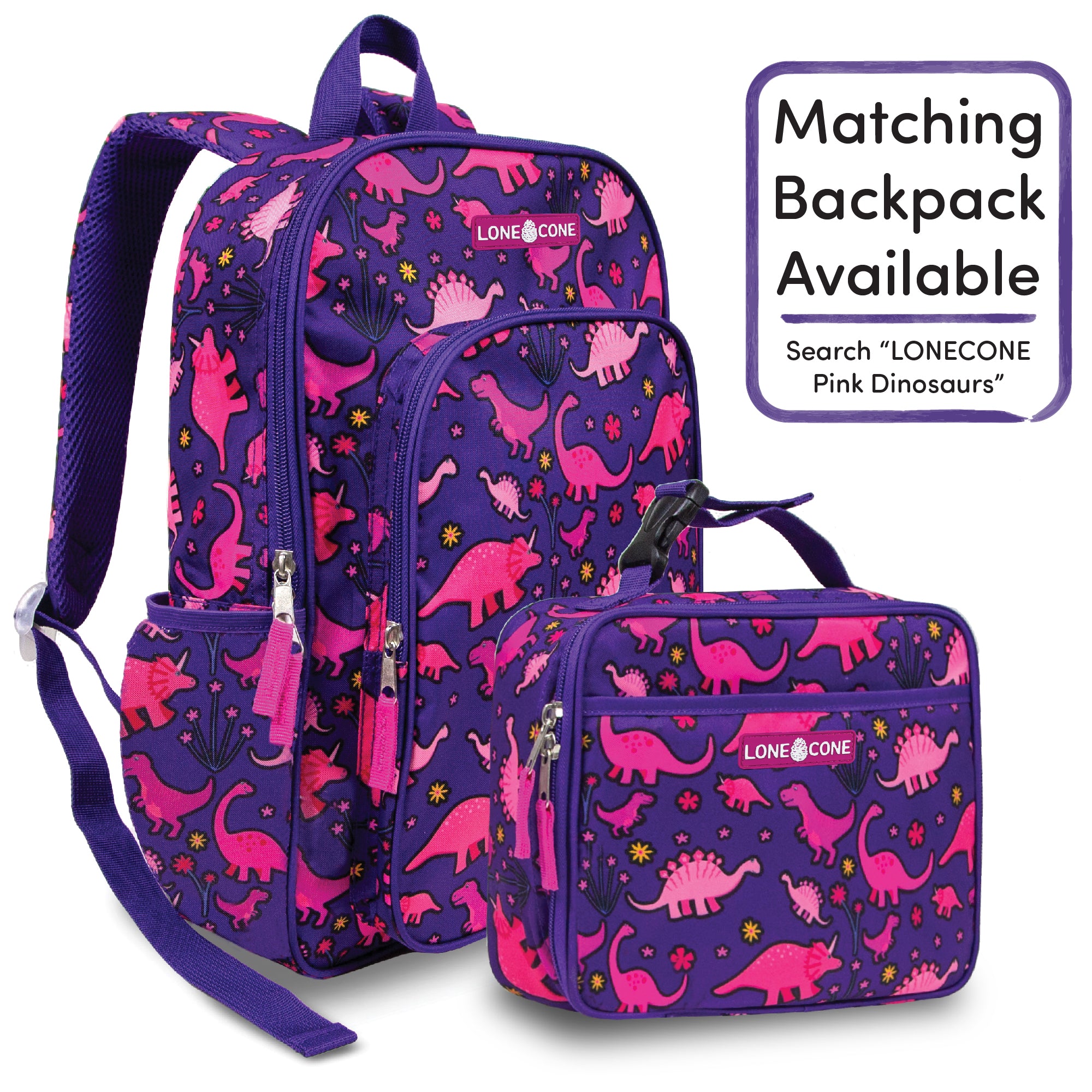 Pink Dinosaurs Standard Lunchbox