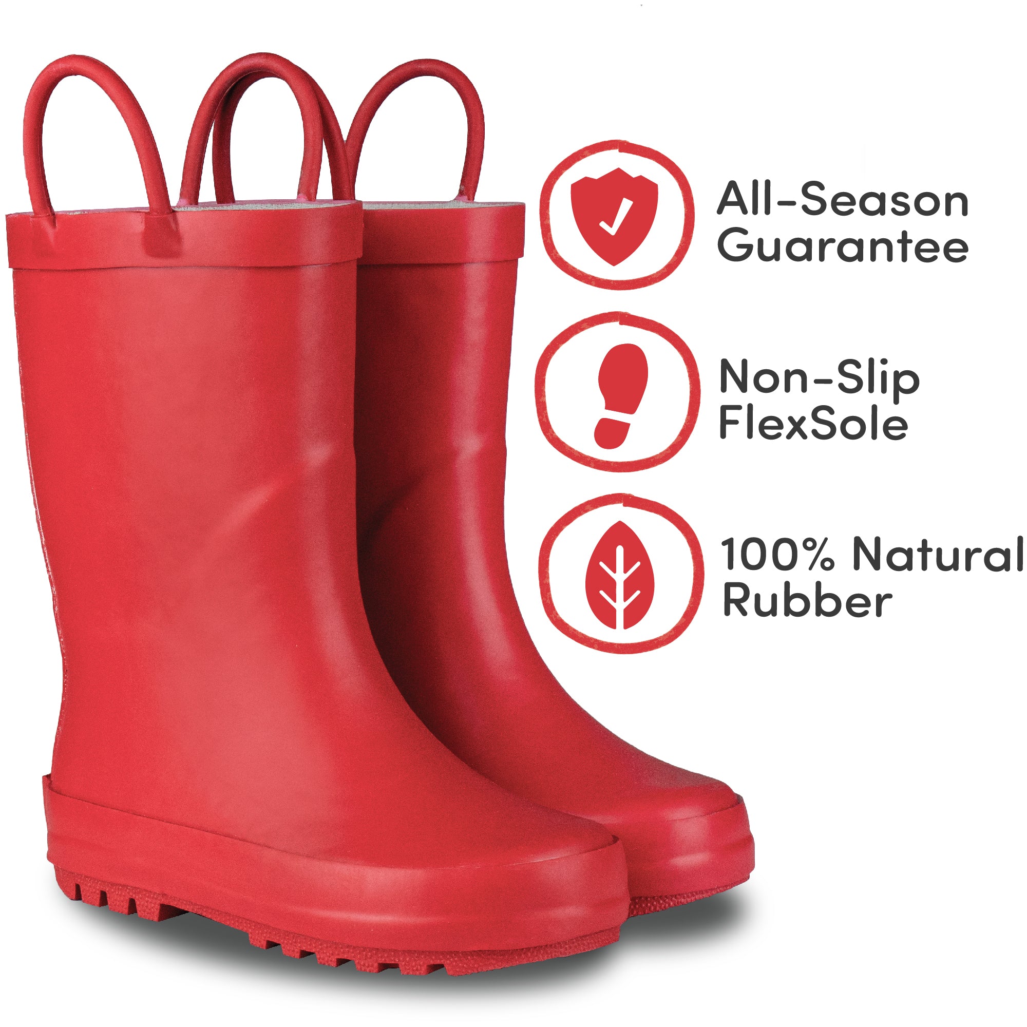 Cherry Red Matte Rain Boots