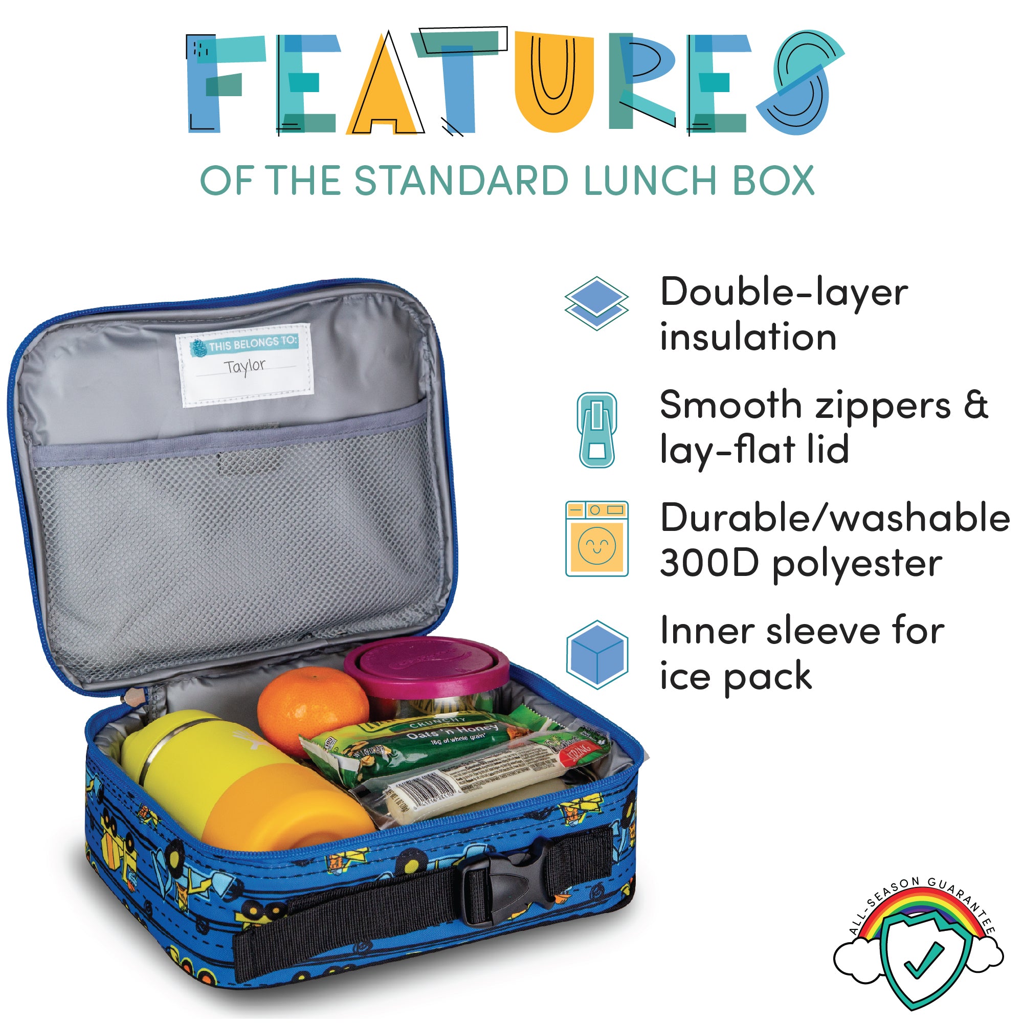 Little Learner 15" Backpack & Lunchbox Set- Construction Monsters